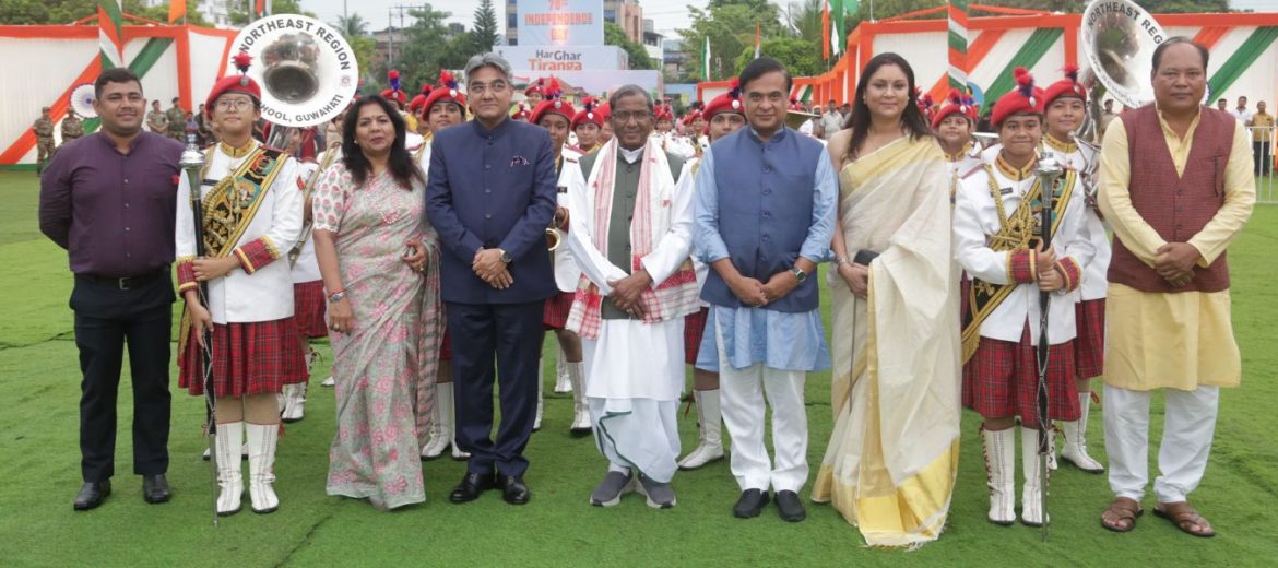 Our sfs ncc girls band performed at srimanta sankardev kalakshetra