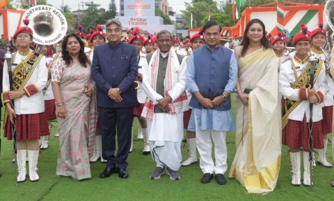 Our sfs ncc girls band performed at srimanta sankardev kalakshetra