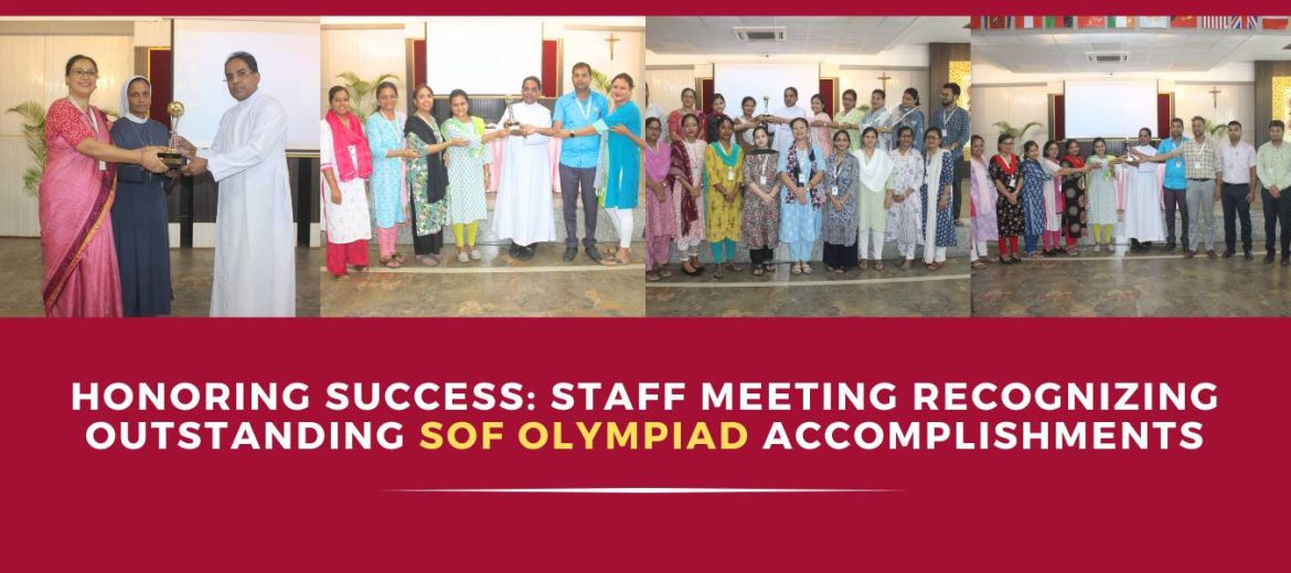 Honoring success: staff meeting recognizing outstanding sof accomplishments