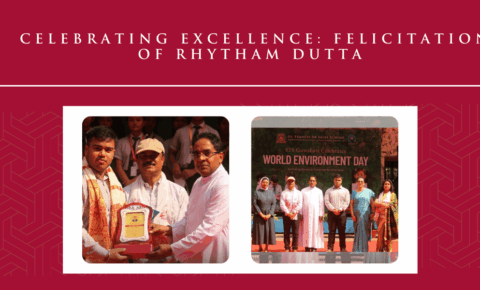 Felicitation of rhytham dutta