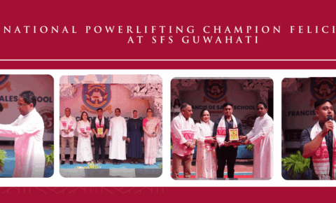 National powerlifting champion felicitated at sfs guwahati
